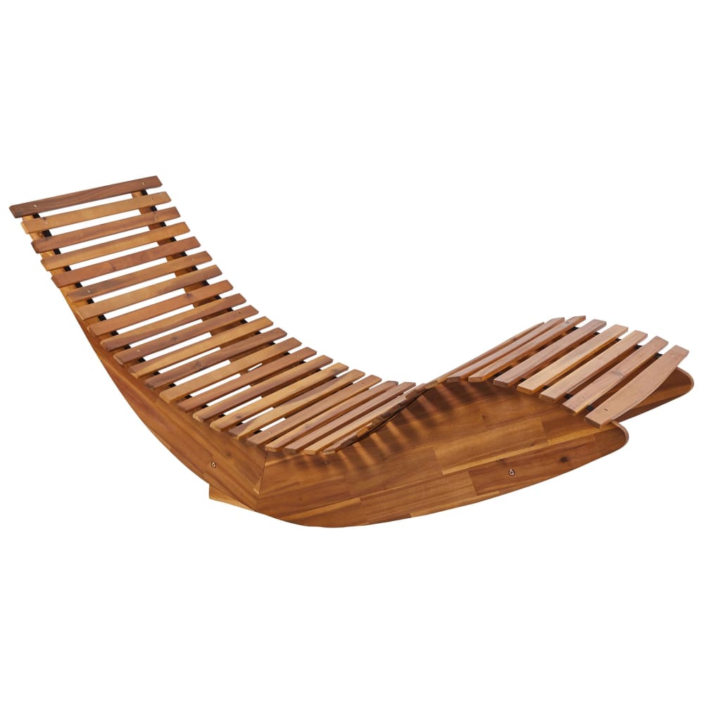 Brescia ii - Chaise longue bois d'acacia marron