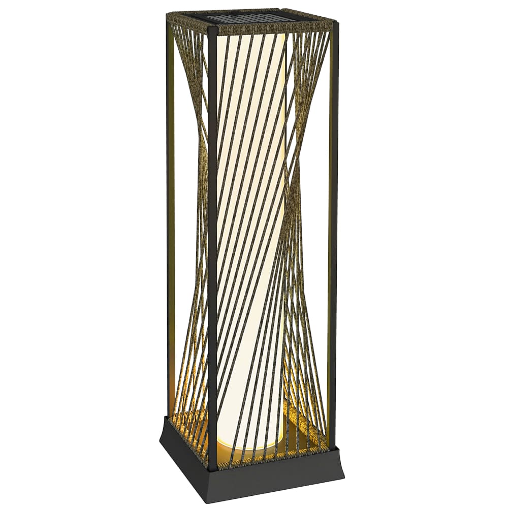 Outsunny - Lampadaire solaire extérieur sans fil rechargeable gris