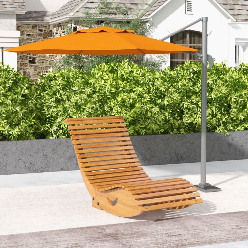 Chaise à bascule en bois marron avec dossier haut 130x60x60 cm